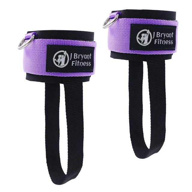 D-Ring Ankle Straps with Pedal Rope Achilles Tendon Support for Cable Machines Glute Leg Workout - Mall4Me