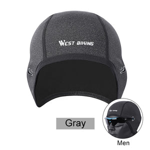 WEST BIKING Winter Cycling Caps Windproof Warm Fleece Bike Hat Outdoor Sport Balaclava Skiing Snowboard Running Helmet Liner Cap - Mall4Me