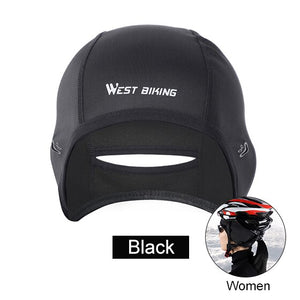 WEST BIKING Winter Cycling Caps Windproof Warm Fleece Bike Hat Outdoor Sport Balaclava Skiing Snowboard Running Helmet Liner Cap - Mall4Me