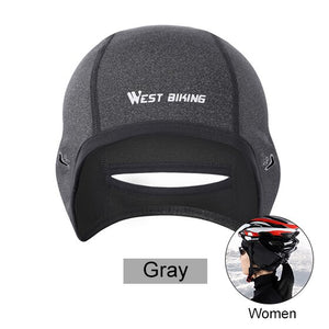 WEST BIKING Winter Cycling Caps Windproof Warm Fleece Bike Hat Outdoor Sport Balaclava Skiing Snowboard Running Helmet Liner Cap - Mall4Me