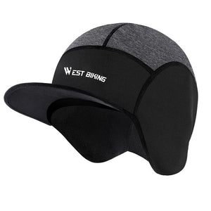 WEST BIKING Winter Cycling Caps Windproof Warm Fleece Bike Hat Outdoor Sport Balaclava Skiing Snowboard Running Helmet Liner Cap - Mall4Me