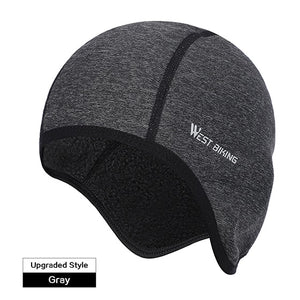 WEST BIKING Winter Cycling Caps Windproof Warm Fleece Bike Hat Outdoor Sport Balaclava Skiing Snowboard Running Helmet Liner Cap - Mall4Me