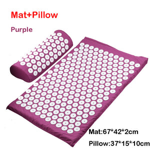Massager Cushion Massage Yoga Mat Acupressure mat Relieve Stress Back Body Pain Spike Mat Massage Mat - Mall4Me
