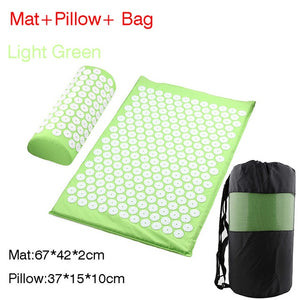Massager Cushion Massage Yoga Mat Acupressure mat Relieve Stress Back Body Pain Spike Mat Massage Mat - Mall4Me