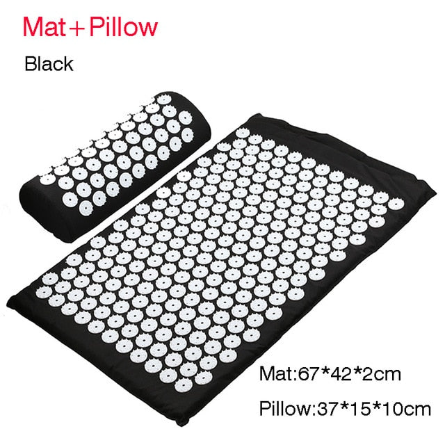 Massager Cushion Massage Yoga Mat Acupressure mat Relieve Stress Back Body Pain Spike Mat Massage Mat - Mall4Me