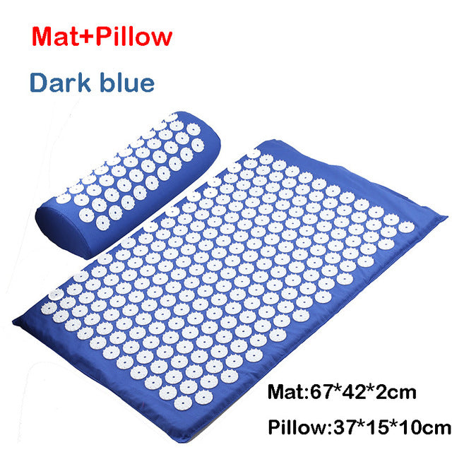 Massager Cushion Massage Yoga Mat Acupressure mat Relieve Stress Back Body Pain Spike Mat Massage Mat - Mall4Me