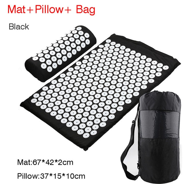 Massager Cushion Massage Yoga Mat Acupressure mat Relieve Stress Back Body Pain Spike Mat Massage Mat - Mall4Me