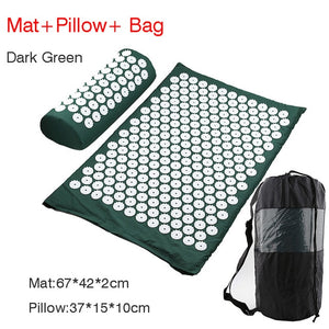Massager Cushion Massage Yoga Mat Acupressure mat Relieve Stress Back Body Pain Spike Mat Massage Mat - Mall4Me