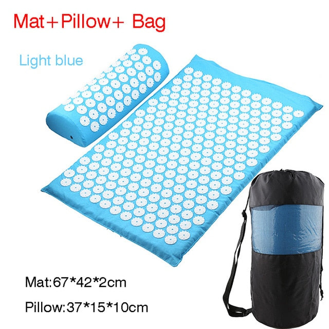Massager Cushion Massage Yoga Mat Acupressure mat Relieve Stress Back Body Pain Spike Mat Massage Mat - Mall4Me