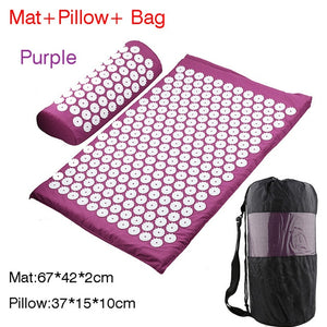 Massager Cushion Massage Yoga Mat Acupressure mat Relieve Stress Back Body Pain Spike Mat Massage Mat - Mall4Me