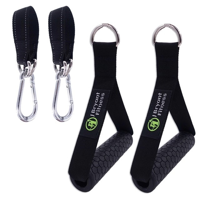 Gym Resistance Bands Handles Anti-slip TPR Grip Strong Nylon Webbing - Mall4Me