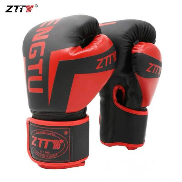 ZTTY Kick Boxing Gloves for Men Women PU Karate Muay Thai Guantes De Boxeo Free Fight MMA Sanda Training Adults Kids Equipment - Mall4Me