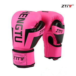ZTTY Kick Boxing Gloves for Men Women PU Karate Muay Thai Guantes De Boxeo Free Fight MMA Sanda Training Adults Kids Equipment - Mall4Me