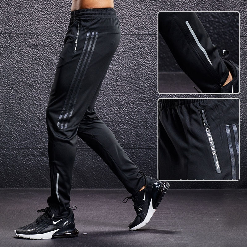 New Sport Pants Men Running Pants With Zipper Pockets Training and Joggings Men Pants Soccer Pants Fitness Pants For Men - Mall4Me