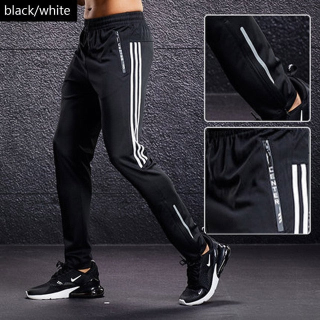 New Sport Pants Men Running Pants With Zipper Pockets Training and Joggings Men Pants Soccer Pants Fitness Pants For Men - Mall4Me