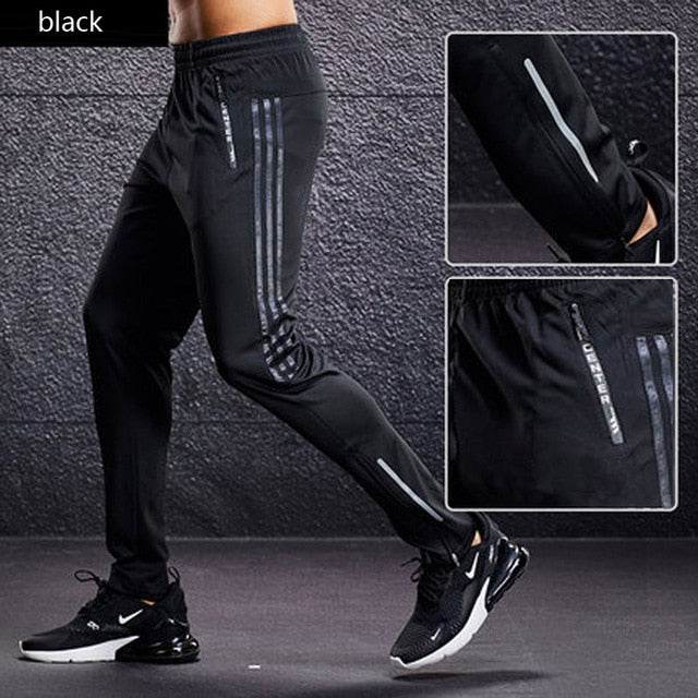 New Sport Pants Men Running Pants With Zipper Pockets Training and Joggings Men Pants Soccer Pants Fitness Pants For Men - Mall4Me