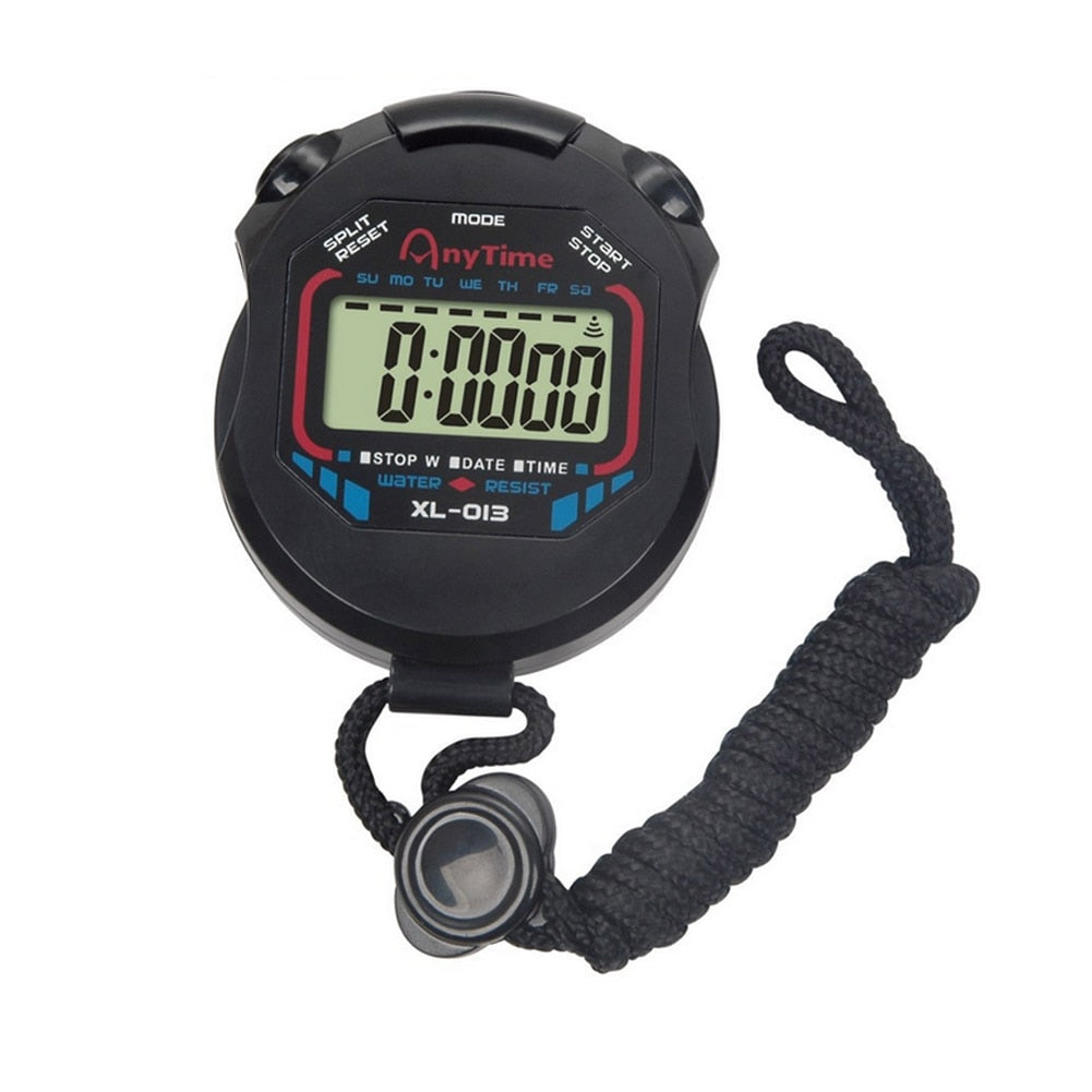 Professional Digital Handheld LCD Timer Chronograph Sports Counter Stopwatch with Strap @17 TT@88 - Mall4Me