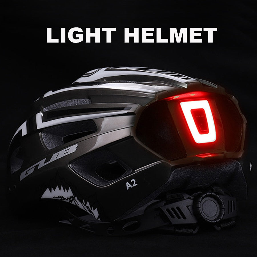 NEW Bicycle Helmet LED Light Rechargeable Intergrally-molded Cycling Helmet Mountain Road Bike Helmet Sport Safe Hat For Man - Mall4Me