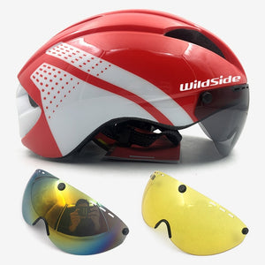 cycling helmet with goggles race road bicycle equipment - Mall4Me