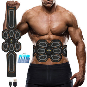 Abs Stimulator Muscle Toner EMS Press Trainer Abdomen Electrostimulation USB Charged Fitness Home Workout Muscle Toning Belt - Mall4Me