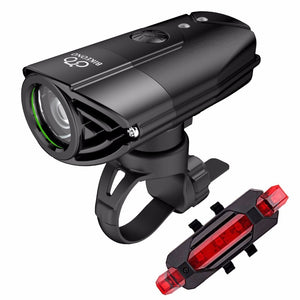 Bike Headlight LED Taillight USB Rechargeable Flashlight MTB Cycling Lantern For Bicycle Lamp - Mall4Me