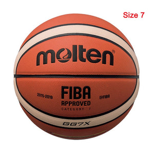 Men Basketball Ball Official Size 7/6/5 PU Leather Outdoor Indoor High Quality Match Training Women Child Basketball baloncesto - Mall4Me