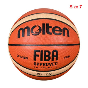 Men Basketball Ball Official Size 7/6/5 PU Leather Outdoor Indoor High Quality Match Training Women Child Basketball baloncesto - Mall4Me