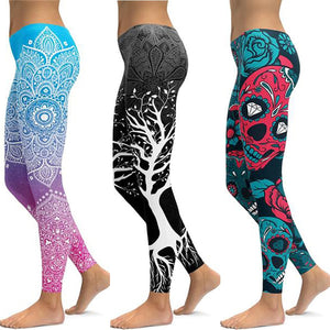 LI-FI Print Yoga Pants Women Unique Fitness Leggings Workout Sports Running Leggings Sexy Push Up Gym Wear Elastic Slim Pants - Mall4Me