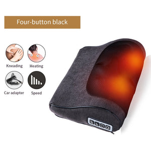 Infrared Heating Neck Shoulder Back Body Electric Massage Pillow Shiatsu Massager Device Cervical Healthy Massageador Relaxation - Mall4Me