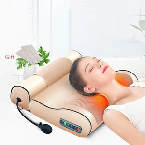 Infrared Heating Neck Shoulder Back Body Electric Massage Pillow Shiatsu Massager Device Cervical Healthy Massageador Relaxation - Mall4Me