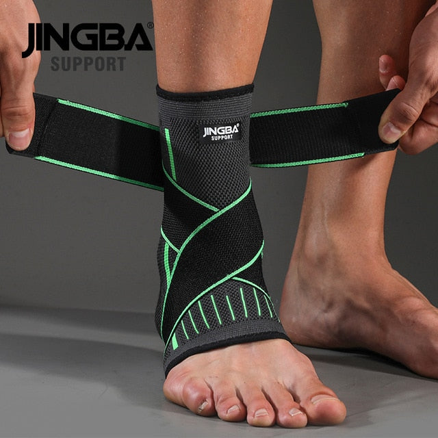 JINGBA SUPPORT 1 PCS Protective Football Ankle Support Basketball Ankle Brace Compression Nylon Strap Belt Ankle Protector - Mall4Me