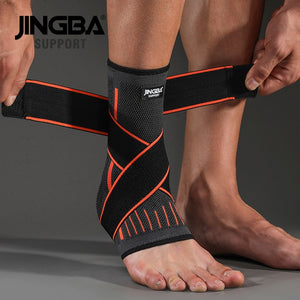 JINGBA SUPPORT 1 PCS Protective Football Ankle Support Basketball Ankle Brace Compression Nylon Strap Belt Ankle Protector - Mall4Me