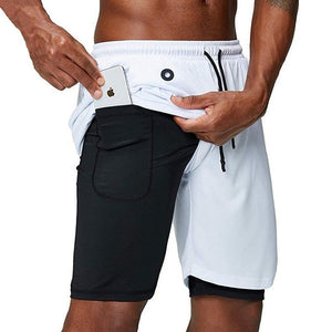 Gym Training Sports Men Shorts Quick Dry Double Deck - Mall4Me