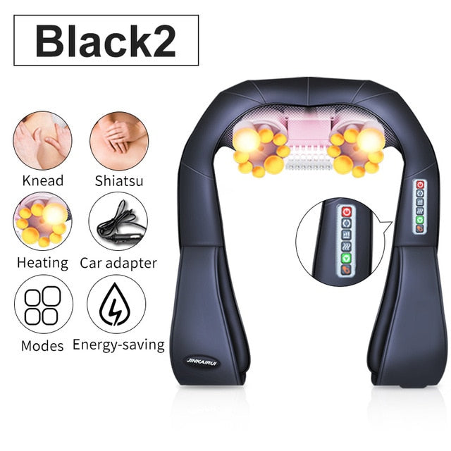 Electrical Shiatsu Back Neck Shoulder Body Massager Infrared Heated - Mall4Me