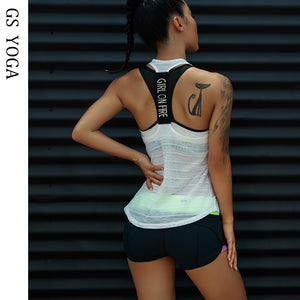 Women Sport tank Tops For Gym Vest Top Fitness Sleeveless T Shirt Sports Wear Yoga tank top Clothes Gym Vest Running workout - Mall4Me