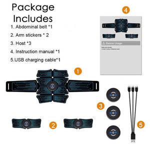 Sports Entertainment Vibration Belt Machine Ab Trainer EMS Abdominal Muscle Stimulator Toner Fitness Training Gear Home Gym Belt - Mall4Me