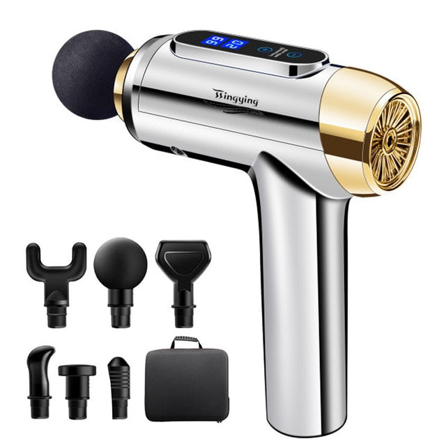 Massage Gun Muscle Relaxation Massager Vibration Fascial Gun Fitness Equipment Noise Reduction Design For Male Female - Mall4Me