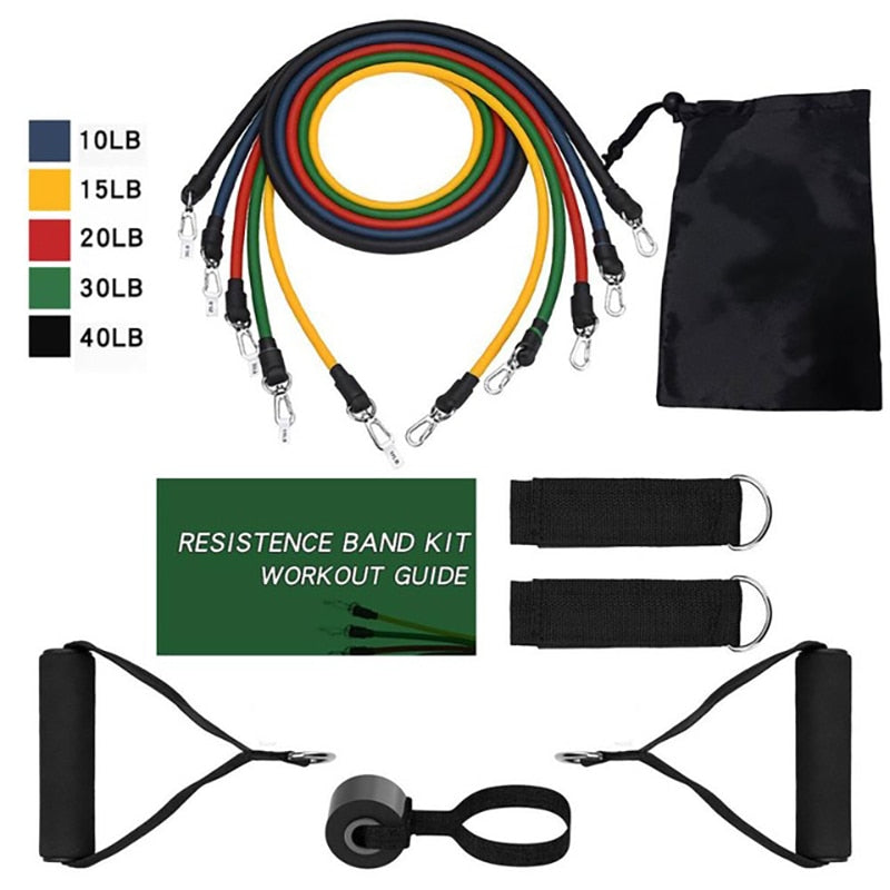 Resistance Bands Pull Rope Sport Set Expander Yoga Exercise Fitness Rubber Tubes Band Stretch Training Home Gyms Workout Elastic - Mall4Me