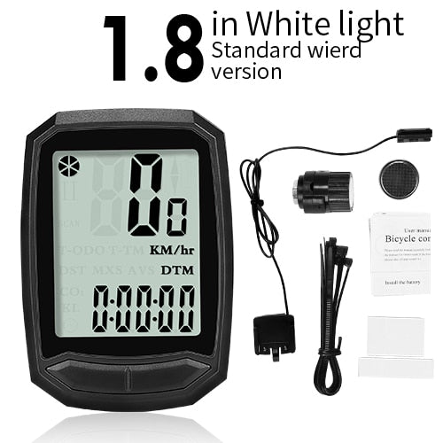 Waterproof Bicycle Computer Wireless And Wired MTB Bike Cycling Odometer Stopwatch Speedometer Watch LED Digital Rate - Mall4Me