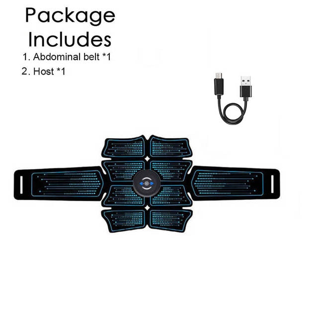Sports Entertainment Vibration Belt Machine Ab Trainer EMS Abdominal Muscle Stimulator Toner Fitness Training Gear Home Gym Belt - Mall4Me