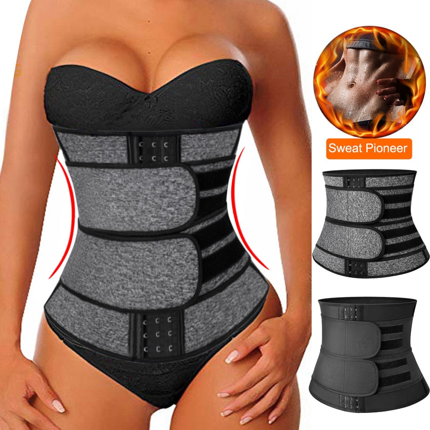 Faja Shapewear Neoprene Sauna Waist Trainer Corset Sweat Belt for Women Weight Loss Compression Trimmer Workout Fitness - Mall4Me