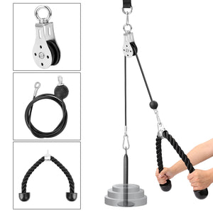 Fitness DIY Pulley Cable Machine Attachment System Loading Pin Lifting Arm Biceps Triceps Hand Strength Gym Machine Equipment - Mall4Me