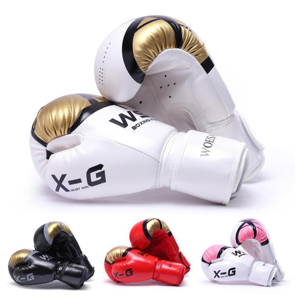 Kick Boxing Gloves for Men Women PU Karate Muay Thai Guantes De Boxeo Free Fight MMA Sanda Training Adults Kids Equipment - Mall4Me