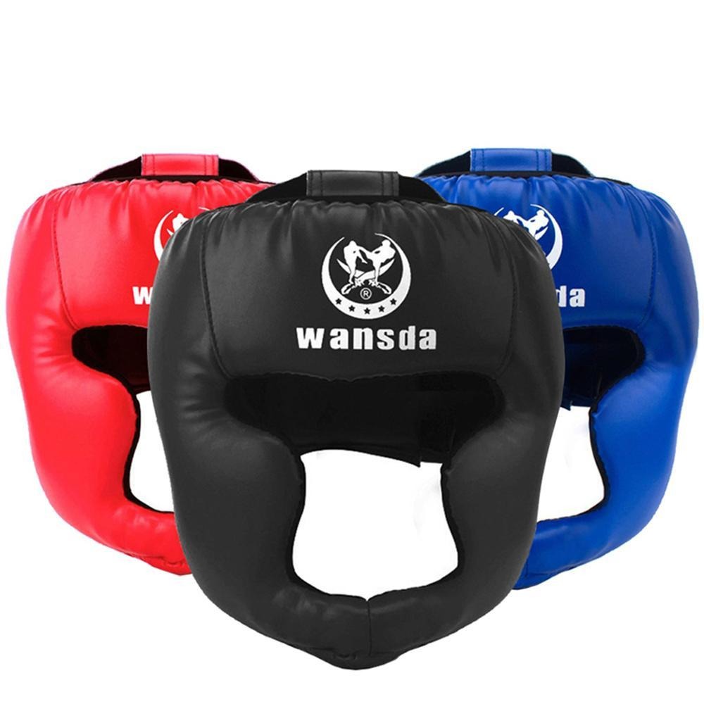 Kick Boxing Helmet for Men Women PU Karate Muay Thai Guantes De Boxeo Free Fight MMA Sanda Training Adults Kids Equipment - Mall4Me