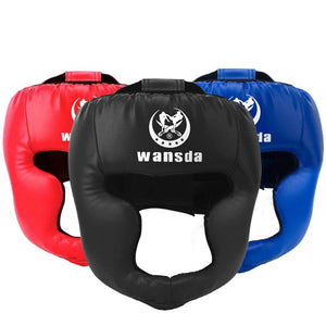 Kick Boxing Helmet for Men Women PU Karate Muay Thai Guantes De Boxeo Free Fight MMA Sanda Training Adults Kids Equipment - Mall4Me