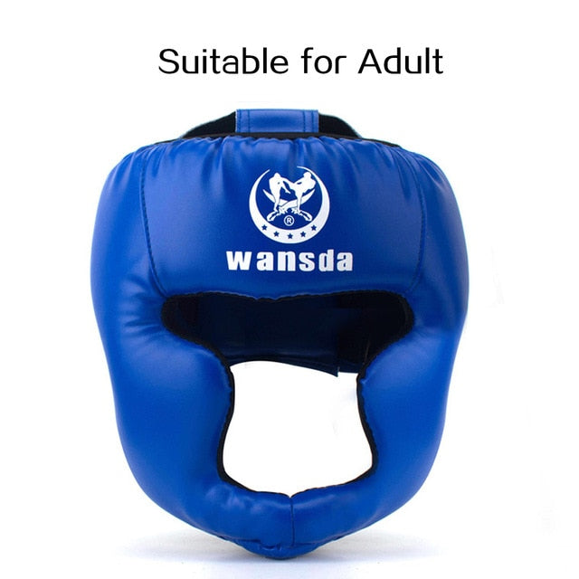 Kick Boxing Helmet for Men Women PU Karate Muay Thai Guantes De Boxeo Free Fight MMA Sanda Training Adults Kids Equipment - Mall4Me