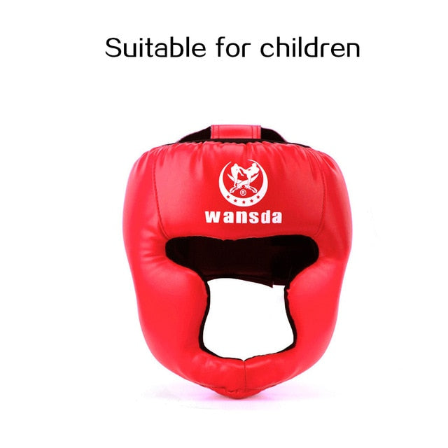 Kick Boxing Helmet for Men Women PU Karate Muay Thai Guantes De Boxeo Free Fight MMA Sanda Training Adults Kids Equipment - Mall4Me
