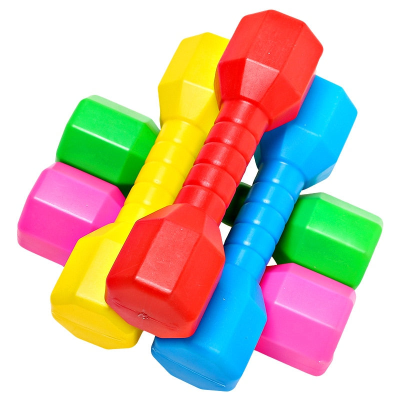 2 PCS Children Dumbell Plastic Fitness Equipment Kids Training Performance - Mall4Me