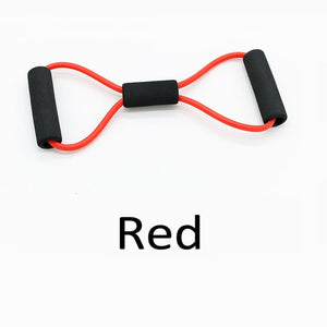 TPE 8 Word Fitness Yoga Gum Resistance Rubber Bands Fitness Elastic Band Fitness Equipment Expander Workout Gym Exercise Train - Mall4Me