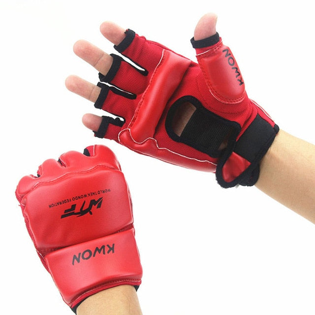 New Half Finger Fight Boxing Gloves Mitts Sanda Karate Sandbag TKD Protector For Boxeo MMA Muay Thai Kick Boxing Training - Mall4Me